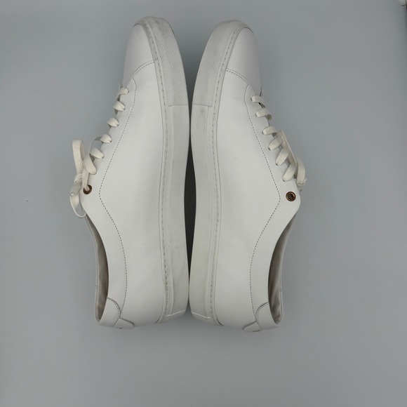 Good Man Brand Edge Sneakers Men's 13 White Leather Made in Italy Court Shoes - Picture 6 of 9